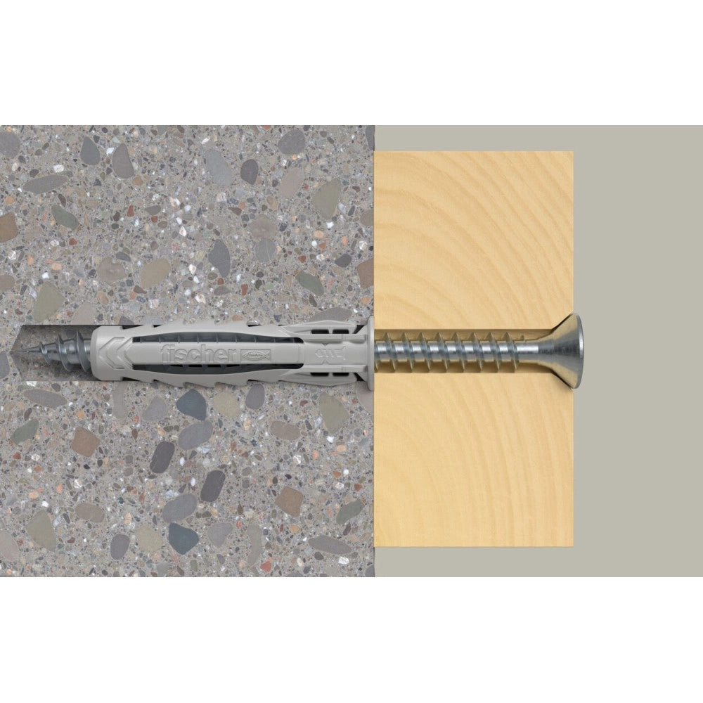 Fischer sx plus 8mm - 20pz tassello in nylon con espansione a 4 settori