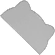 Piatto anti-scivolo per gatti e cani in materiale morbido, resistente alle morsicature, mat grigio.