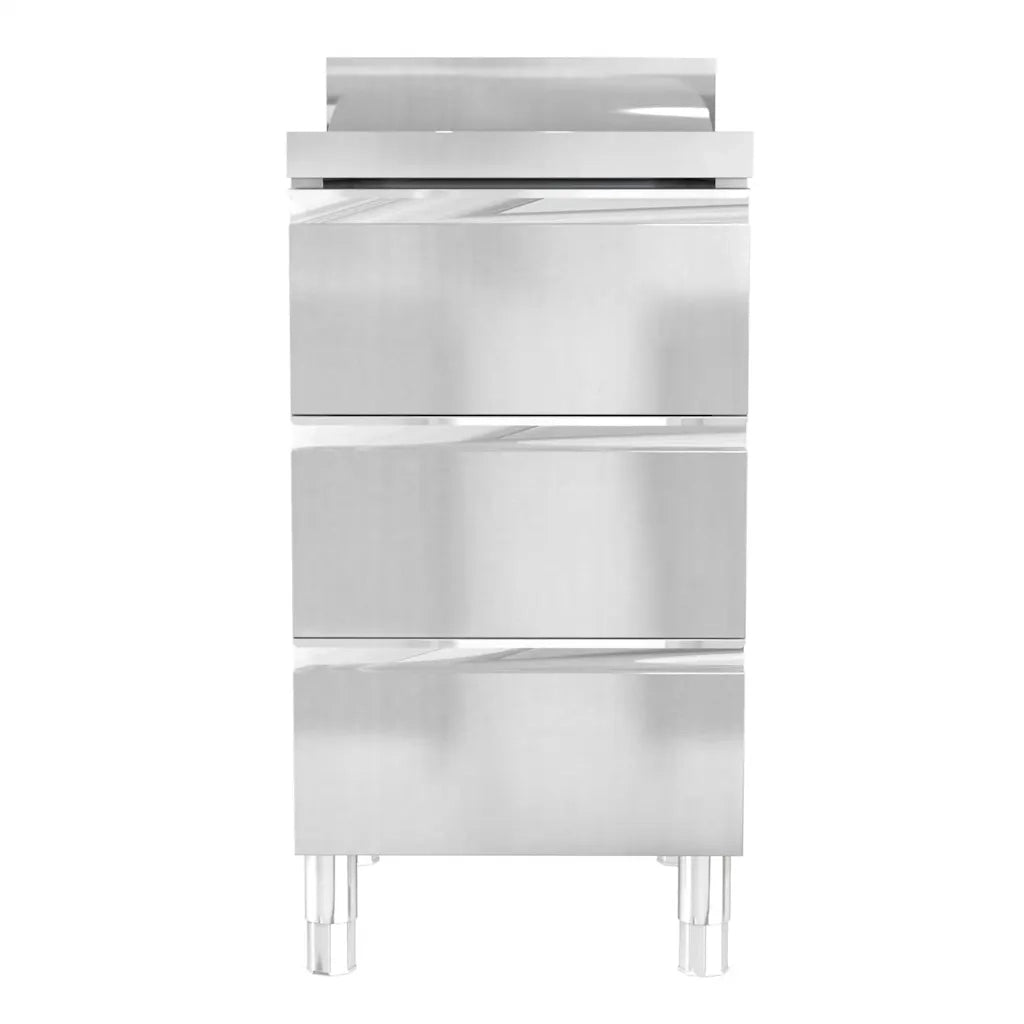 Set di 2 mobili da cucina professionali per impieghi gravosi 60 x 60 x (95-96) cm con alzatina regolabile acciaio inox argento 02_0055143