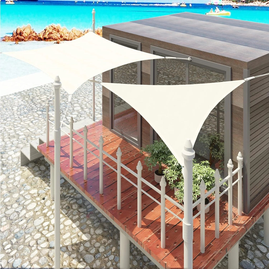 Tenda a Vela Ombreggiante Parasole Protezione HDPE Raggi UV 95% per Esterno Giardino per Esterno, Giardino e Terrazza, Piscina