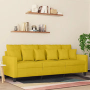 Divano a 3 Posti Giallo 180 cm in Vellutocod mxl 109116