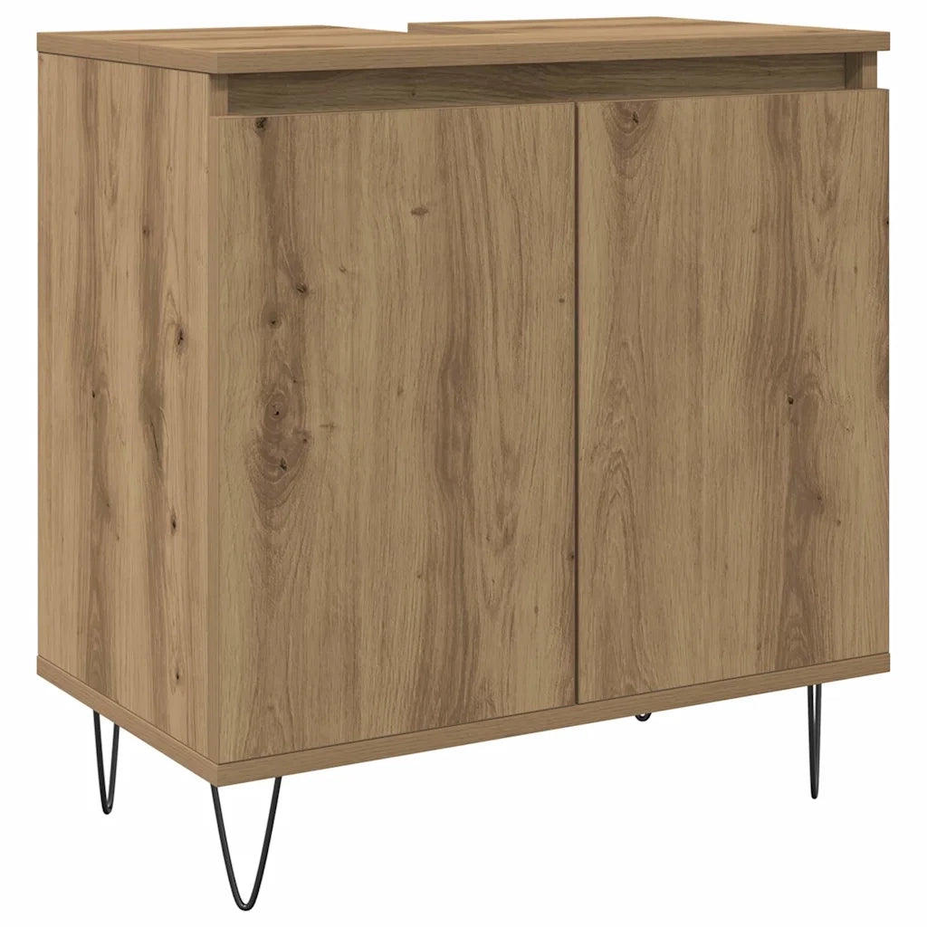 Mobile da Bagno Rovere Artigianale 58x33x60 cm in Truciolato 857218