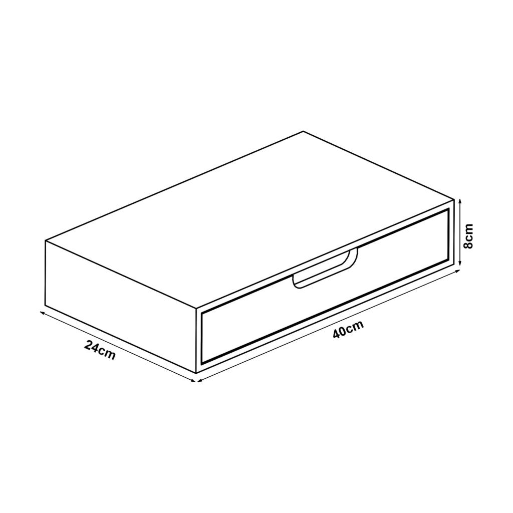 Set di 2 mensole da parete moderno mobile contenitore 40 x 24 x 8 cm grigio 03_0009735