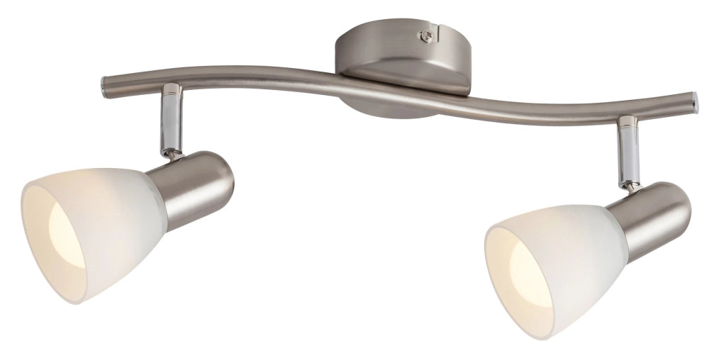 Faretto parete/soffitto cromo satinato bianco 2xE14 Rabalux