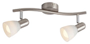 Faretto parete/soffitto cromo satinato bianco 2xE14 Rabalux
