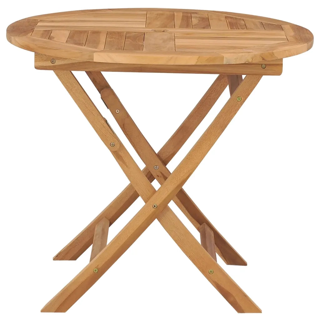 Tavolo da Giardino Pieghevole 85x76cm in Legno Massello di Teak cod mxl 34510