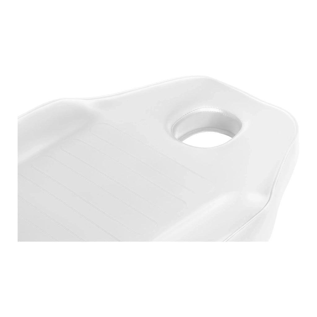 Poltrona estetica professionale in PVC sintetico ferro e acciaio inox bianca 14_0001661