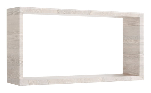 Mensola Cubo da Parete 70x35x15,5 cm in Fibra di Legno Artù Rovere Grigio
