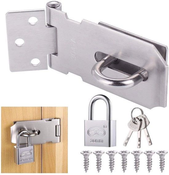 Slot per porta in acciaio inossidabile - adatto per esterni - porta per giardino - porta per camera da letto - porta per bagno - porta per animali domestici - resistente all'umidità e alla corrosione