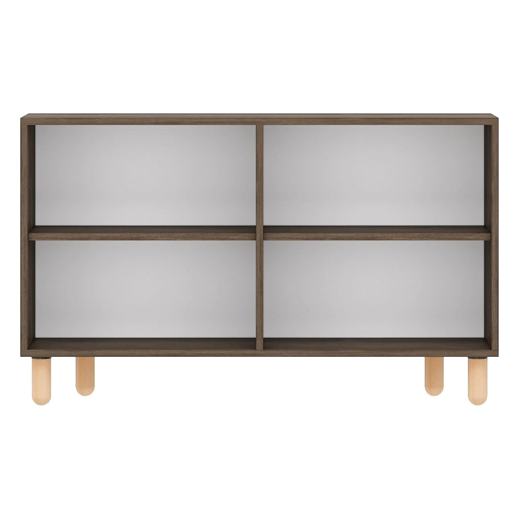 Madia Venerina, Credenza 2 Ripiani, 120x30x74h cm Marrone Noce