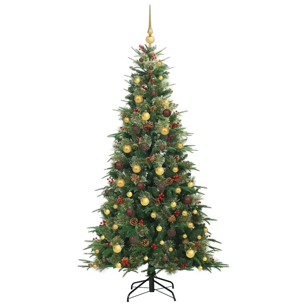 Albero di Natale Artificiale con Rami Pieghevoli Verde 210 cm 3397429