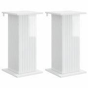 Supporto per piante | Sostegno per piante 2 pz Bianco Lucido 30,5 x 30 x 60,5 cm