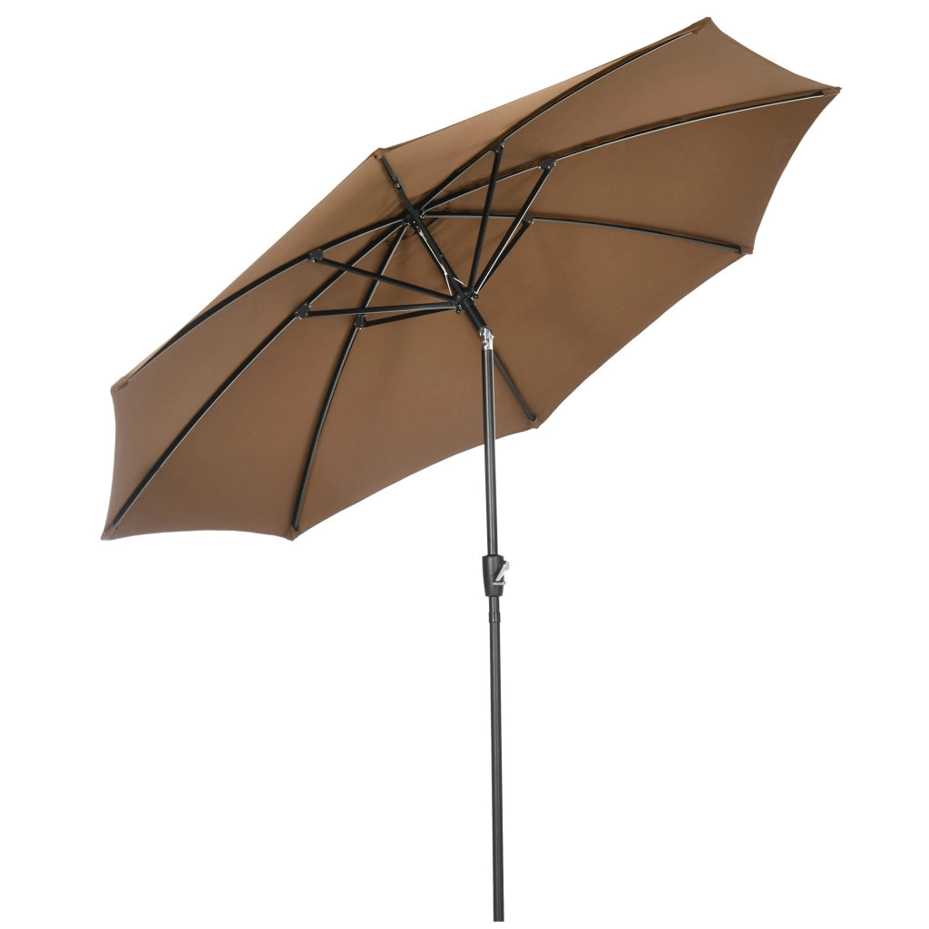 Ombrellone da giardino con manovella e tetto inclinabile ¨C Minimal ¨C marrone ?300x252 cm
