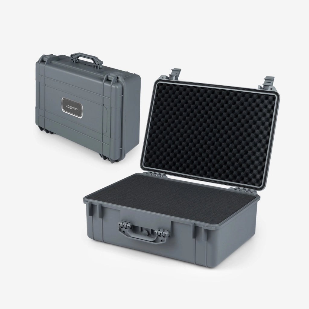 Custodia dura impermeabile portatile per apparecchi elettronici, Scatola asciutta con involucro duro 56x44x22cm Grigio-Deposito utensili Tool