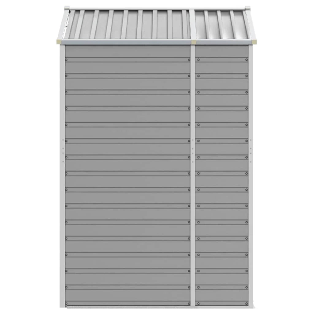 Casetta da giardino cabina ripostiglio capanno da esterno capanno per attrezzi robusta colore chiaro 191 x 130 x 198 cm acciaio zincato grigio 02_0022241