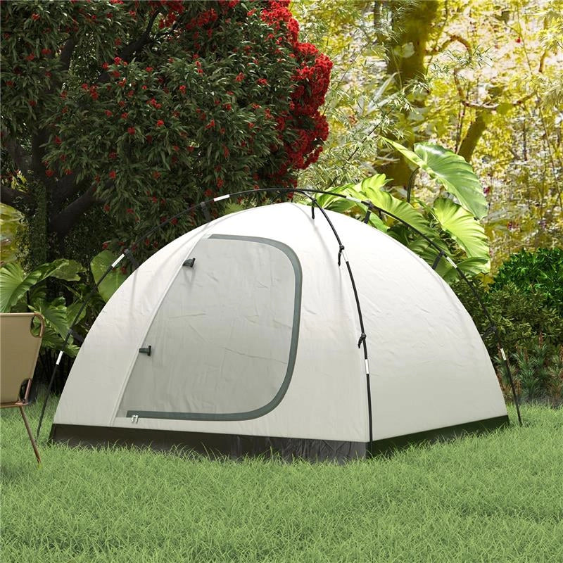 TENDA DA CAMPEGGIO 3 PERSONE CON CAMERA E VERANDA IMPERMEABILE 3000MM E BORSA DI TRASPORTO AZZURRO