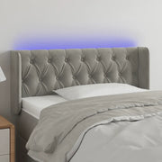 Testiera-Testata Decorativa Grigio Chiaro a LED 103x16x78/88 cm in Velluto 951297