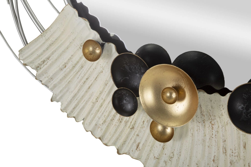 Specchio Klee 114x7x81 cm in Metallo e Specchio Multicolor
