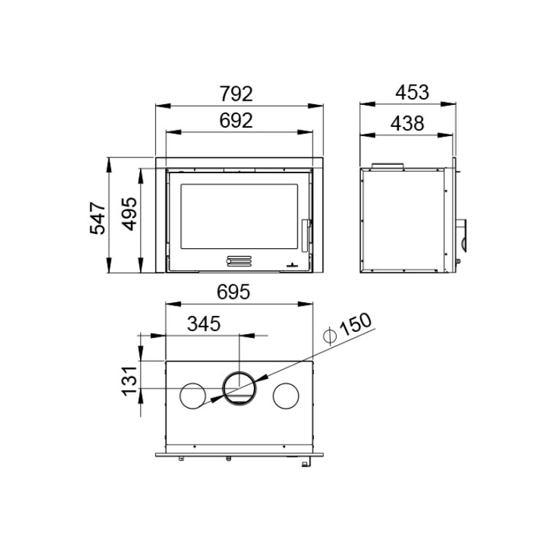 Inserto Camino 792x547 Bronpi Rioja Refrattario 12.5 KW
