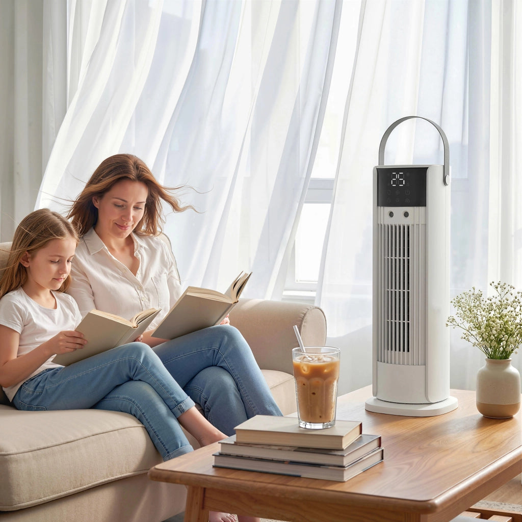 Ventilatore da Tavolo 40 cm con Nebulizzatore ¨C zephmum ¨C Grigio
