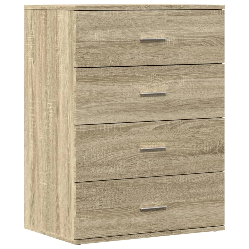 Buffet credenza cassettiera armadio mobile contenitore organizer cucina soggiorno rovere Sonoma 60 x 39 x 80 cm legno ingegnerizzato marrone 02_0031618