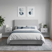 Mobiletto da notte a muro con cassetto 2 pcs Grigio Cemento 898092