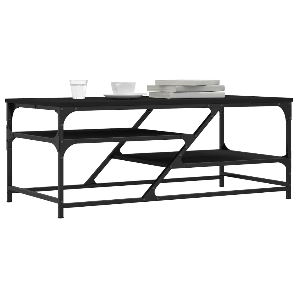 Tavolino da salotto | Tavolino da caff¨¨ | Tavolino da Soggiorno Nero 100x49x40 cm in Legno Multistrato