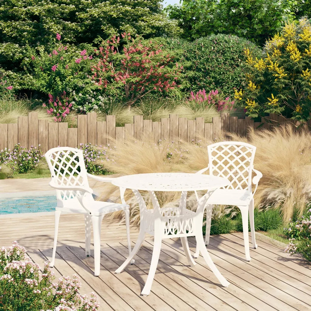 Set da Bistrot 3 pz in Alluminio Pressofuso Bianco cod mxl 35797