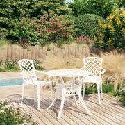 Set da Bistrot 3 pz in Alluminio Pressofuso Bianco cod mxl 35797
