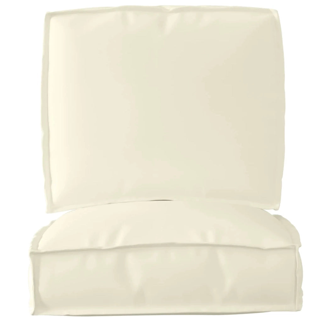 Set di Cuscini per Pallet 2 pcs Crema Tessuto Oxford 3329041
