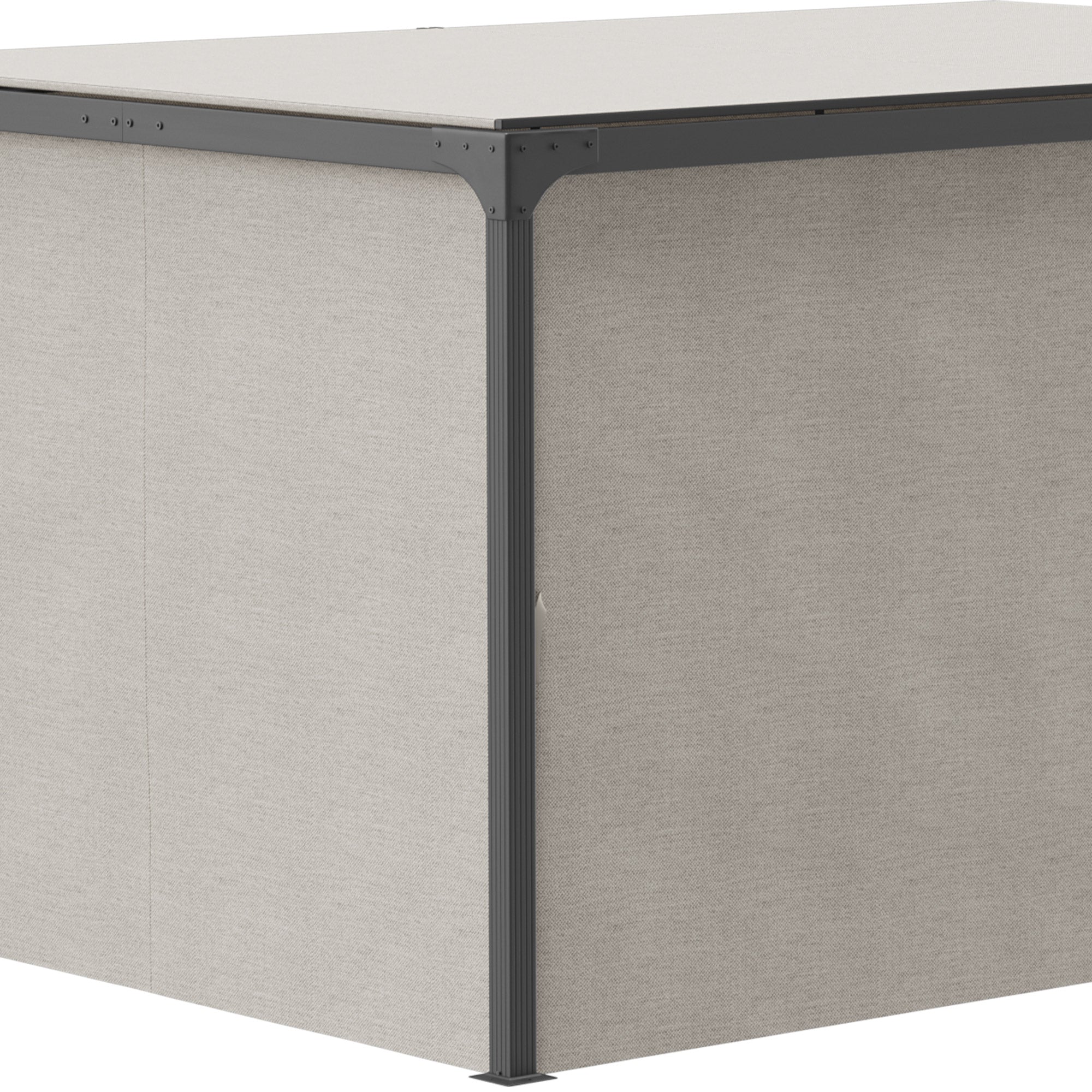 Pergola da Giardino 3x3m con Tende in Alluminio e Acciaio Beige