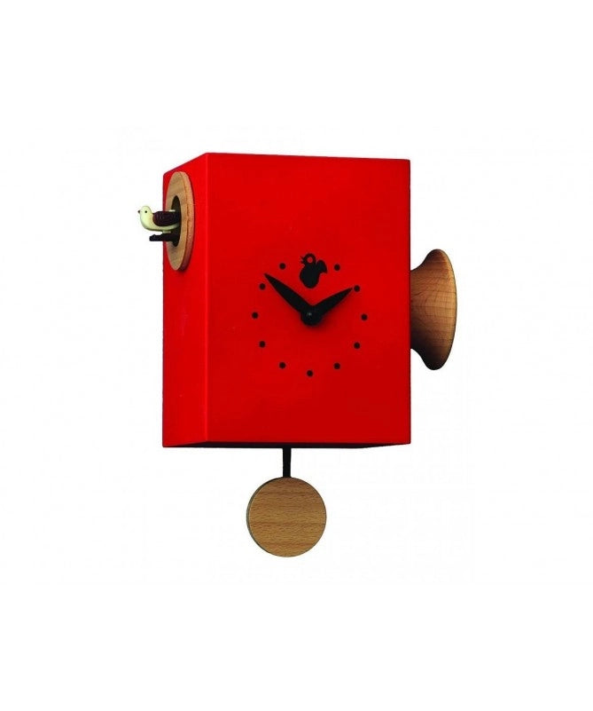 Orologio con cucù Trombettino cassa in mdf laccato Made in Italy