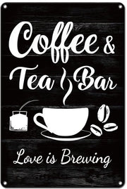 Bord in Tavola di Metallo 30x20cm - Decorazione per Parete - Bar per Caffè e Tè - Arte per la Parete - Decorazione per Dipinto