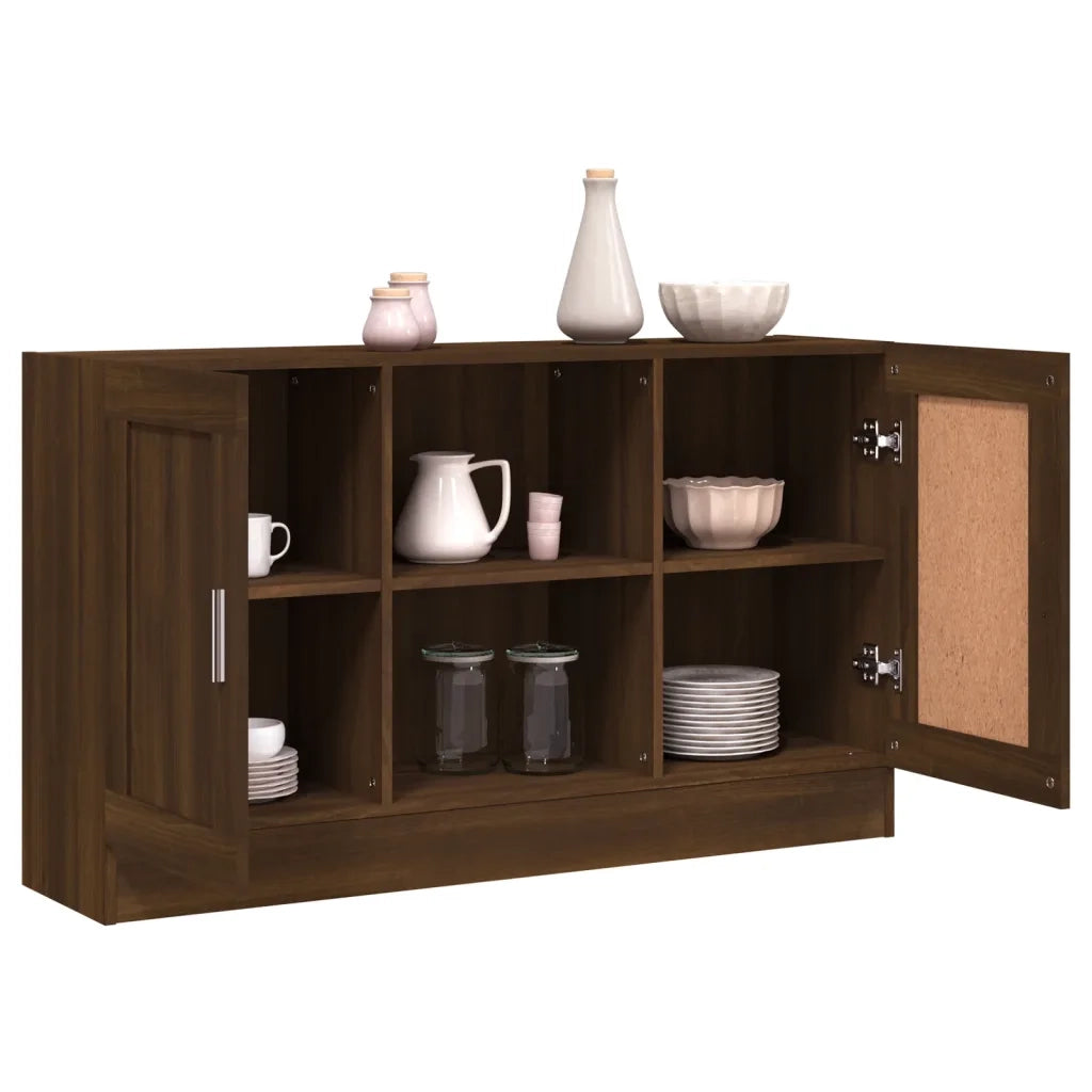 Credenza-Buffet-Armadio da cucina Rovere Marrone 120x30,5x70 cm in Legno Multistrato