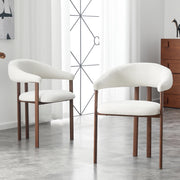 Sedia in Tessuto con Gambe in Metallo ¨C Xylo ¨C Bianco, Set 2 Pezzi