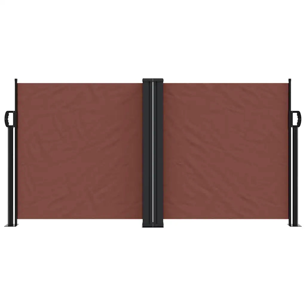 Tenda da Sole Laterale Retrattile Marrone 120x1000 cm