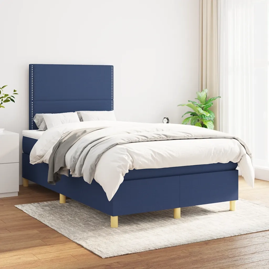 Giroletto a Molle con Materasso Blu 120x190 cm in Tessuto 3269929