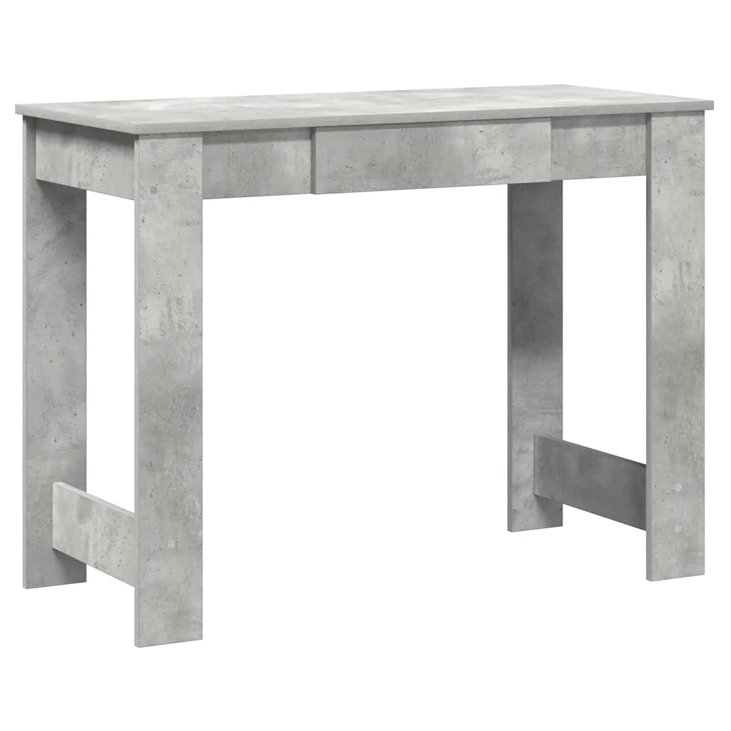 Scrivania | Tavolo da Ufficio Grigio Cemento 100x45x75 cm in Legno Multistrato