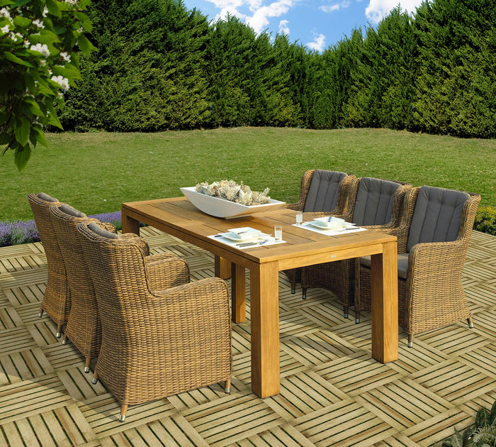 Mattonella per Pavimenti da Esterno 50x50x2,8 cm 7 Listelli Zigrinati in Legno di Pino Impregnato PEFC