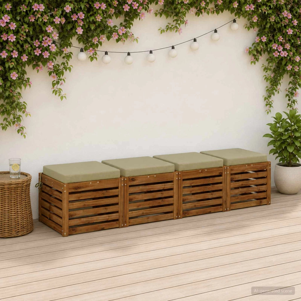 Cuscini per Sedia in 4 Pezzi SOEST 4 pz 100% Poliestere 944557
