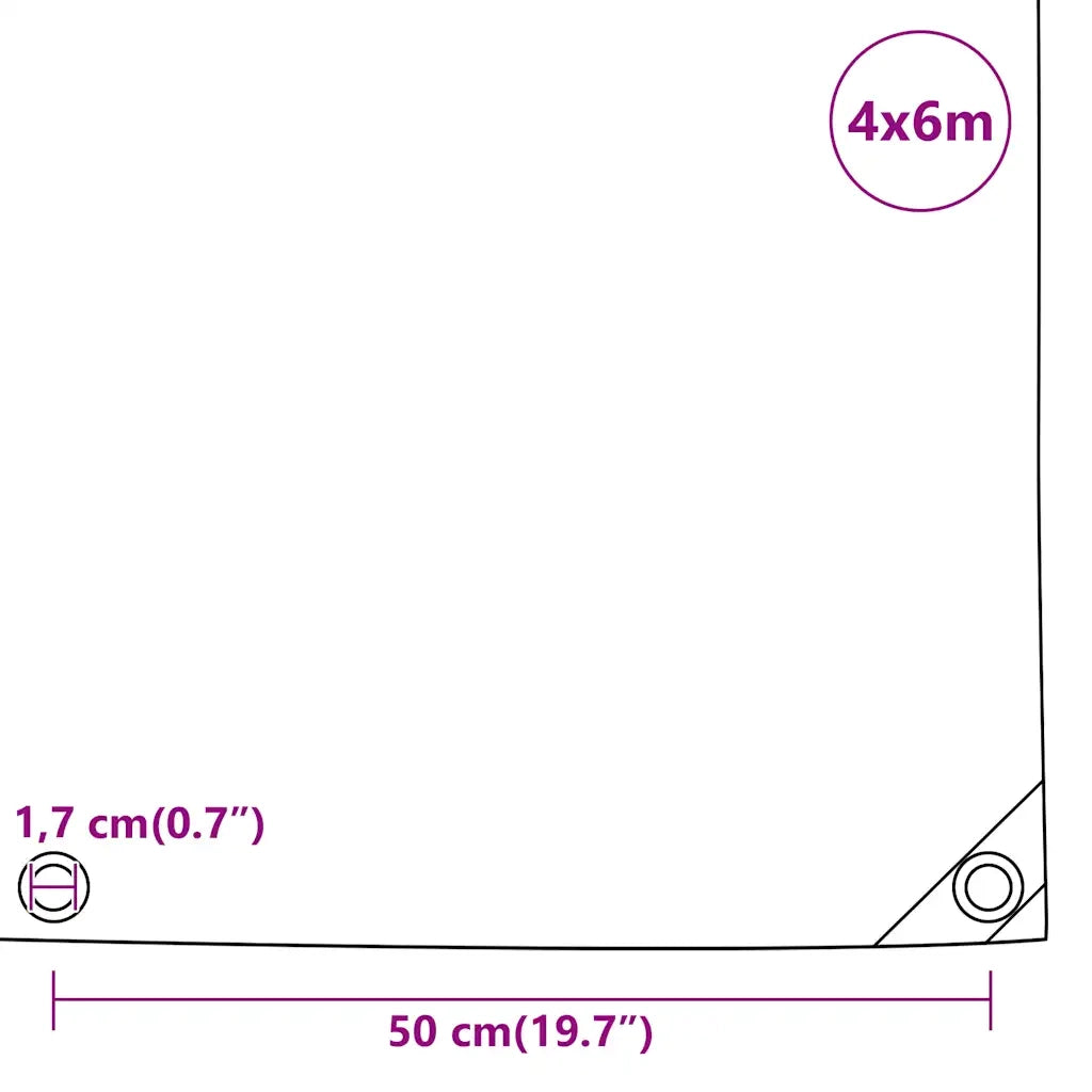 Telone Antracite 4x6 m 650 g/mÂ²