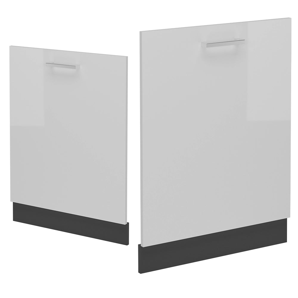 Pannello frontale R-Line Bianco lucido/Antracite 60 cm, PL Rovere Vicco