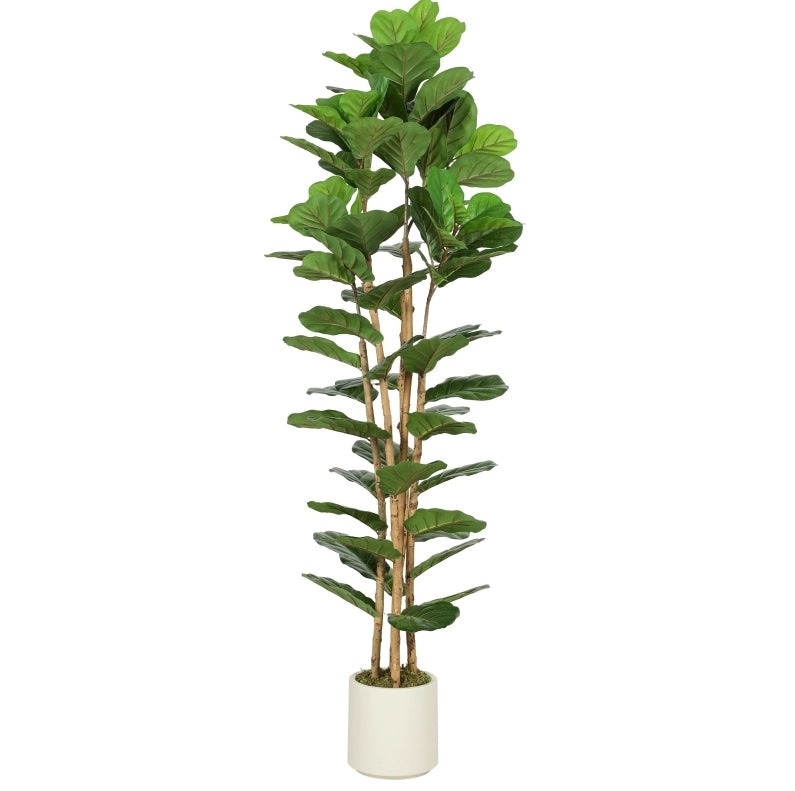 Ficus artificiale 55x55x180 cm ultra realistico in plastica verde