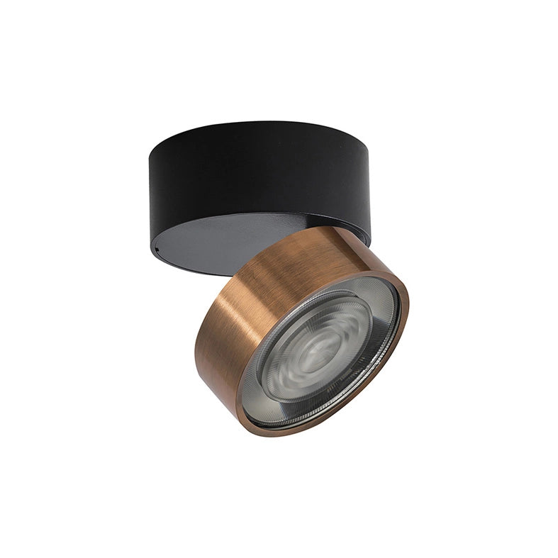 Applique/Plafoniera LED serie HOLE 7W 3000K CRI90 Nero/Rame - Illuminazione Interni Alta Efficienza - Rossini Illuminazione