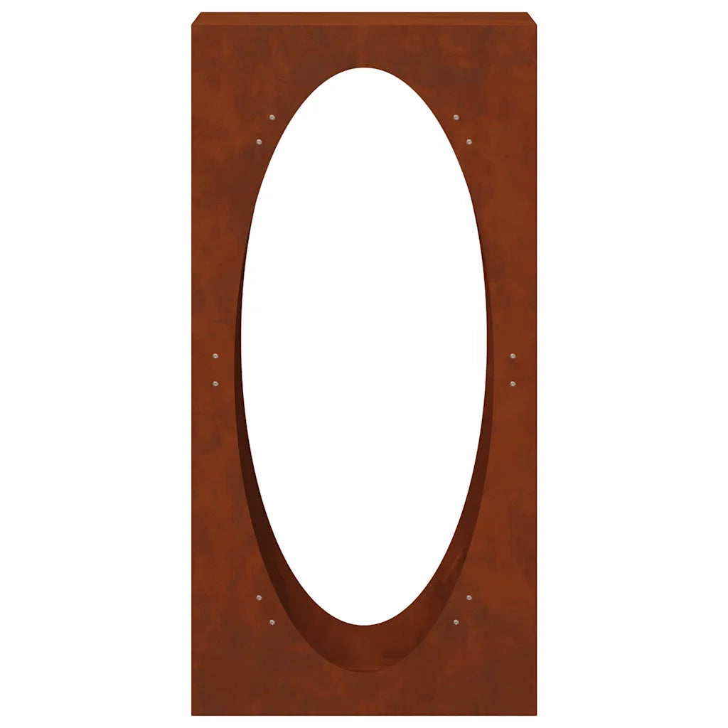 Rastrelliera per Legna da Ardere 50x23x100 cm in Acciaio Corten 864186