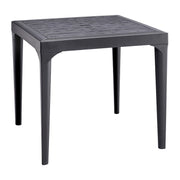 TAVOLO RESINA MALMO 80X80XH74CM ANTRACITE