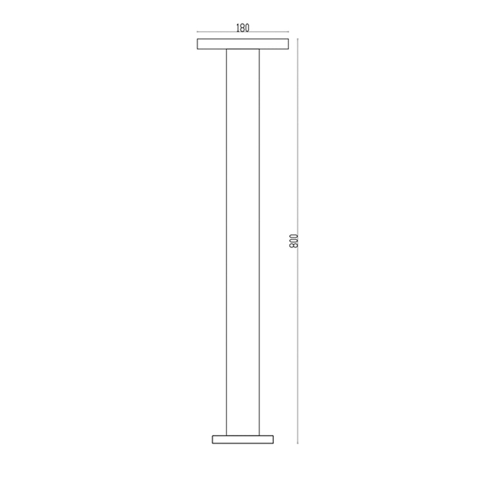 Lampione Per Esterno Moderno Metallo Grafite Led 12W Ip65