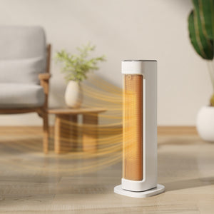 Termoventilatore Ceramico PTC 2000W con 3 Temperature Regolabili Timer e Telecomando Bianco