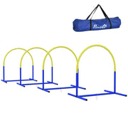 Set Agility per Cani ¨C zephmum ¨C 4 Archi, Blu e Giallo, 88x64x95 cm