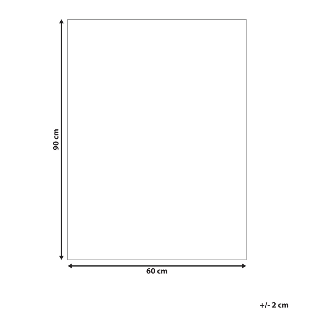Tappeto da bagno in cotone rettangolare bianco sporco 60 x 90 Accessori da bagno Design moderno